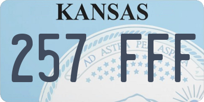 KS license plate 257FFF