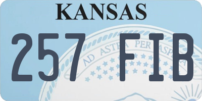 KS license plate 257FIB