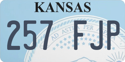 KS license plate 257FJP