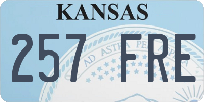 KS license plate 257FRE
