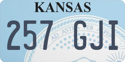 KS license plate 257GJI