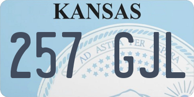 KS license plate 257GJL