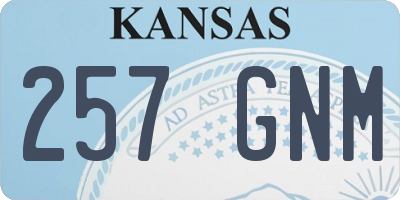 KS license plate 257GNM