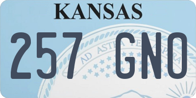 KS license plate 257GNO
