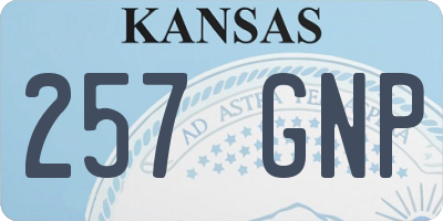 KS license plate 257GNP