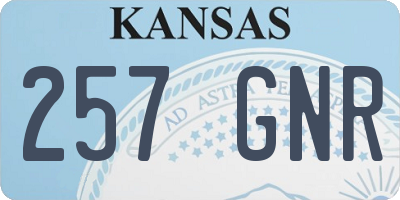 KS license plate 257GNR