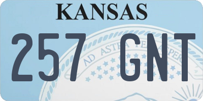 KS license plate 257GNT