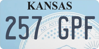 KS license plate 257GPF