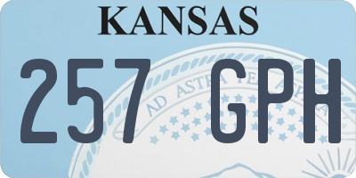 KS license plate 257GPH