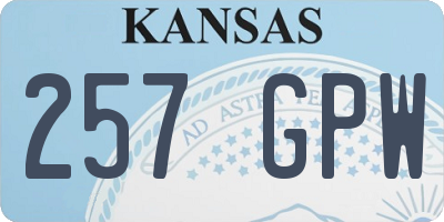 KS license plate 257GPW