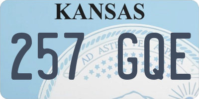 KS license plate 257GQE