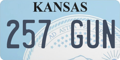 KS license plate 257GUN
