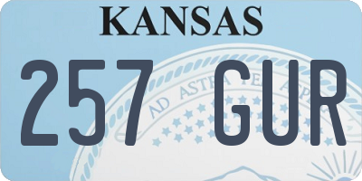 KS license plate 257GUR