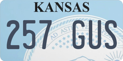 KS license plate 257GUS