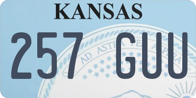 KS license plate 257GUU