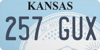 KS license plate 257GUX