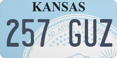 KS license plate 257GUZ