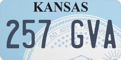 KS license plate 257GVA