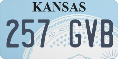 KS license plate 257GVB