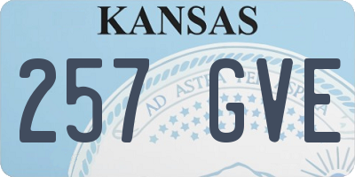 KS license plate 257GVE