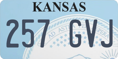 KS license plate 257GVJ