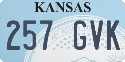 KS license plate 257GVK
