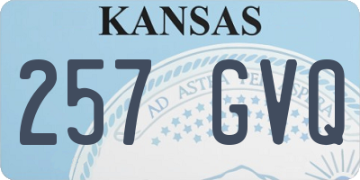 KS license plate 257GVQ