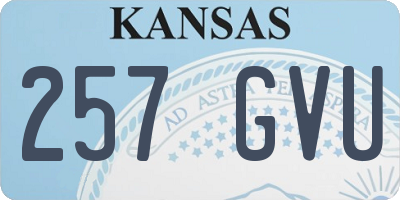 KS license plate 257GVU