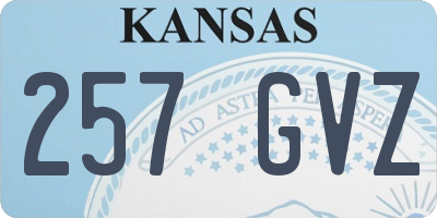 KS license plate 257GVZ