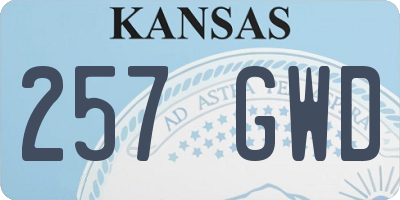 KS license plate 257GWD
