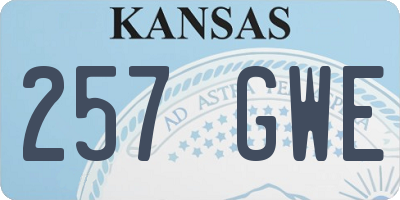 KS license plate 257GWE