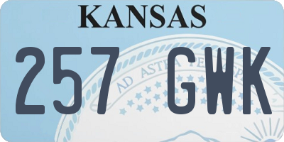 KS license plate 257GWK