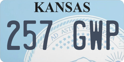 KS license plate 257GWP