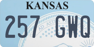 KS license plate 257GWQ