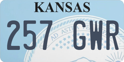 KS license plate 257GWR