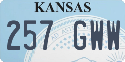 KS license plate 257GWW