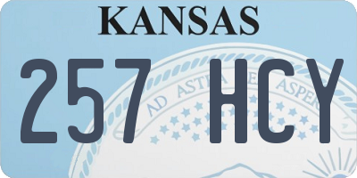 KS license plate 257HCY