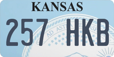 KS license plate 257HKB