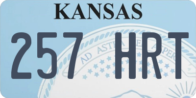 KS license plate 257HRT