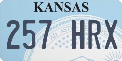 KS license plate 257HRX