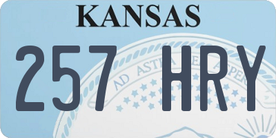 KS license plate 257HRY