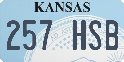 KS license plate 257HSB