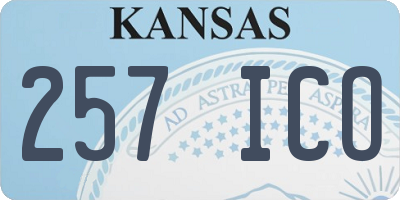 KS license plate 257ICO