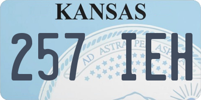 KS license plate 257IEH