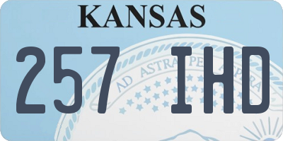 KS license plate 257IHD