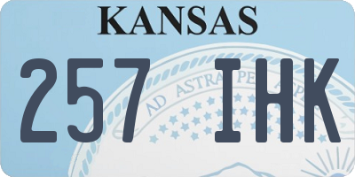 KS license plate 257IHK