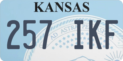 KS license plate 257IKF