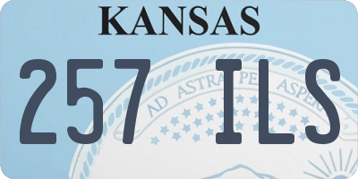 KS license plate 257ILS