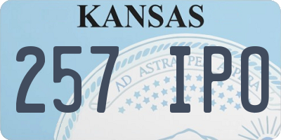 KS license plate 257IPO
