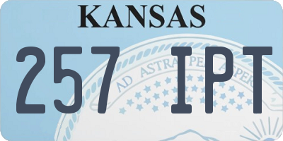 KS license plate 257IPT